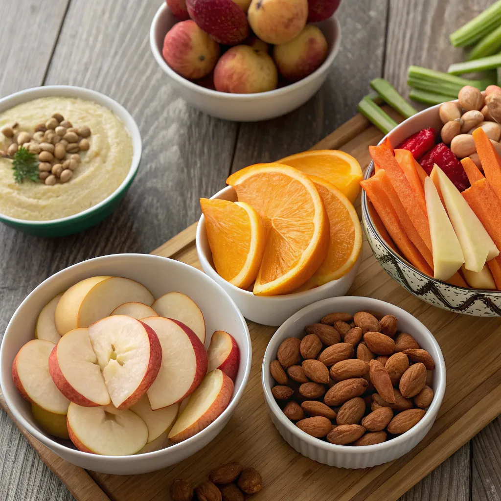 Assorted healthy snacks